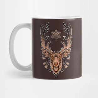 geometric deer with antlers Mug